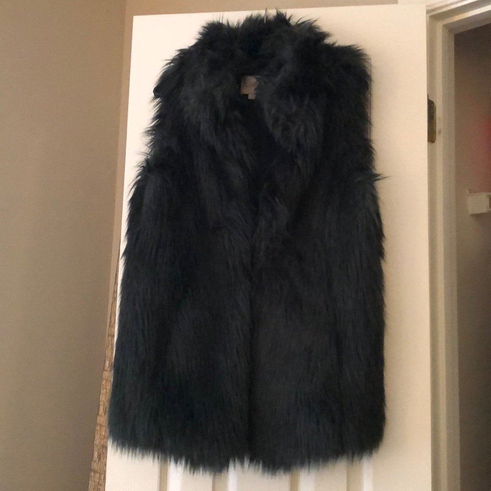 Ann Taylor Loft Faux Fur Vest - Size XS/S